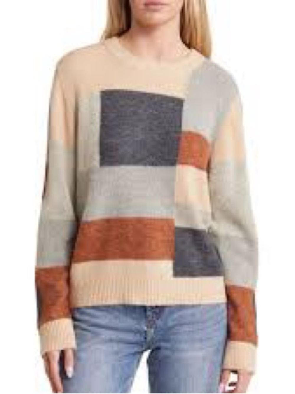 Brixton Sesame Fiona Colorblock Crewneck Sweater